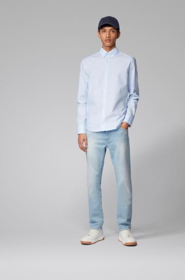 Koszula BOSS Slim Fit Głęboka Niebieskie Męskie (Pl20610)